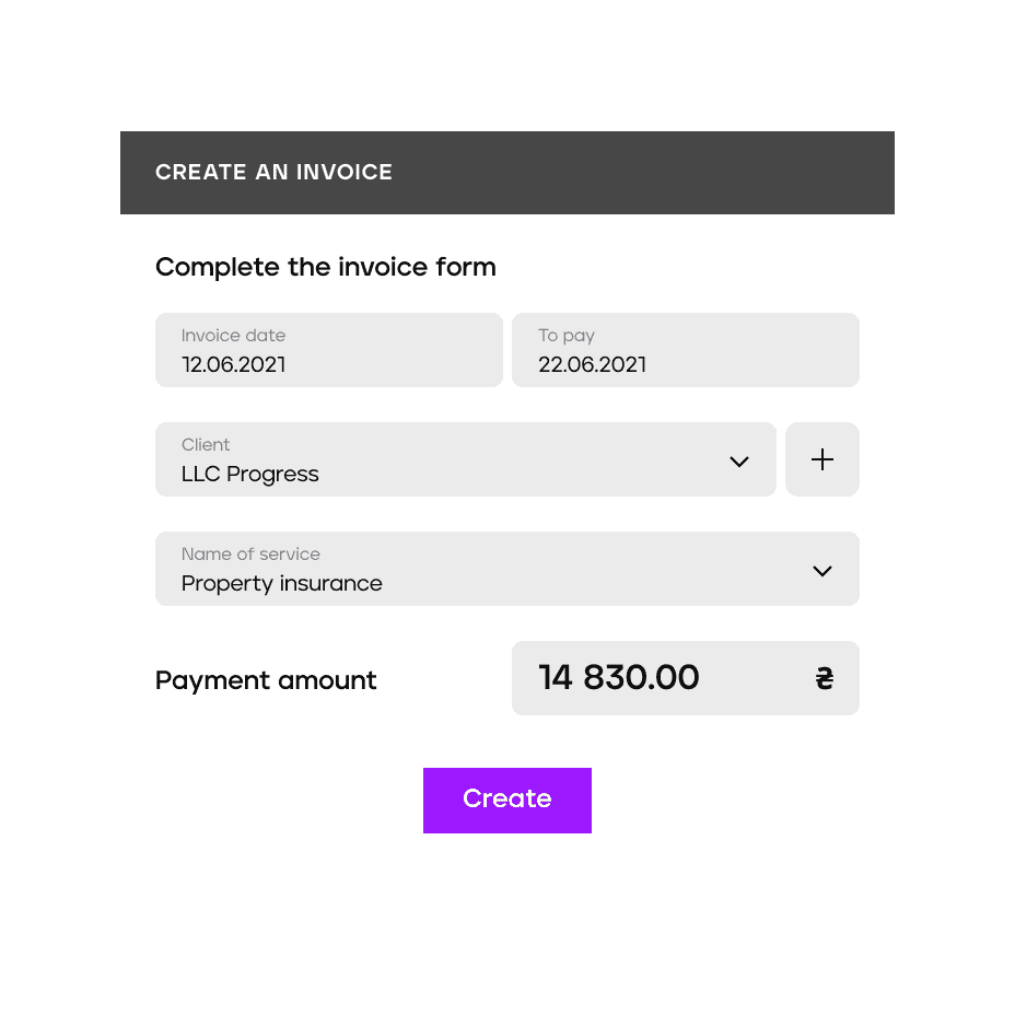 Make an invoice - 4bill.io