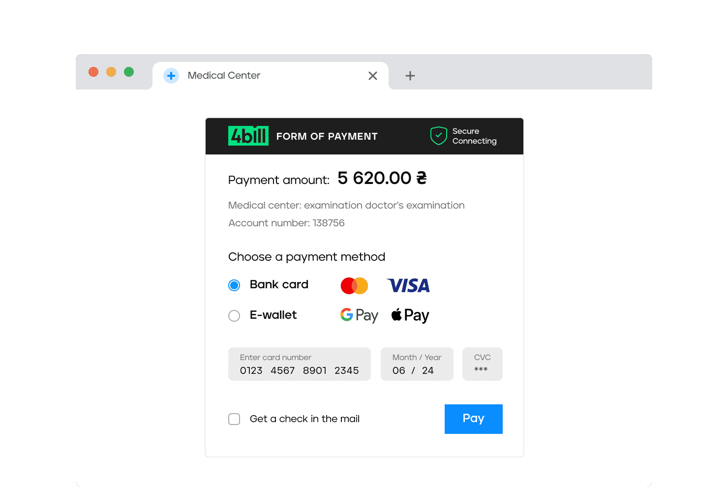 All transactions on your website - 4bill.io